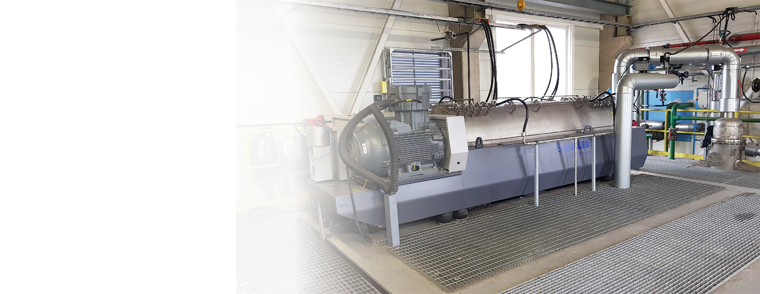 A Hiller 3-phase decanter centrifuge